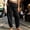 Black, variant on Women Triple Layer Drawstring Elastic High Waist Jogger Pants Loose Tapered Ankle Cuffed Lightweight Woven Casual Harem Pants Summer Trousers With Side Pockets Navy S