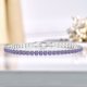 thumbnail image 2 of JeenMata 5.5 TCW Corte Princesa Febrero - Amatista - Pulsera de tenis con piedra natal para mujer Diseño de eternidad - Chapado en oro blanco, cumpleaños, aniversario, regalo del día de San Valentín, 2 of 6
