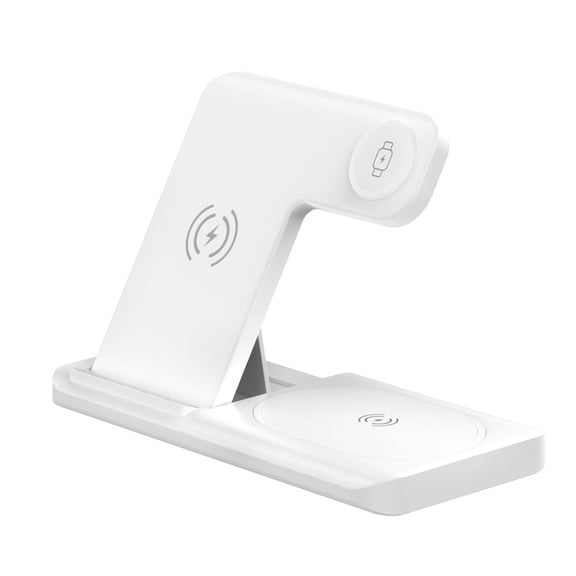 3-in-1 Foldable Wireless Charging Station, Fast Charging Stand for Phone, Smartwatch & Earbuds, Portable Compact Charger Compatible with Qi-Enabled Devices