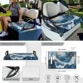 thumbnail image 3 of Jeiento Blue Marble Pattern Golf Cart Seat Covers 4 Pack with Golf Cart Steering Wheel Cover and 2PCS Golf Cart Flags Golf Cart Seat Protector 13-14 Inch Steering Wheel Covers, 3 of 5