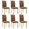 thumbnail image 5 of vidaXL Dining Chairs Side Chair with Wood Legs for Kitchen Faux Suede Leather, 5 of 37