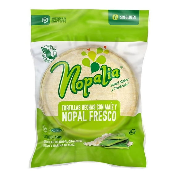 Tortillas de Nopal Nopalia Refrigerada 450 g