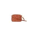 thumbnail image 3 of Time and Tru Women's Faux Leather and Suede Woven Camera Crossbody Bag, Cognac, 3 of 6