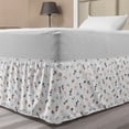 thumbnail image 1 of Valentine's Day Bed Skirt, Romantic Day Along Tears on the Eye Rose Love Letters Breakups, Elastic Bedskirt Dust Ruffle Wrap Around for Bedding Decor, 4 Sizes, Pale Grey Beige Coral, by Ambesonne, 1 of 2