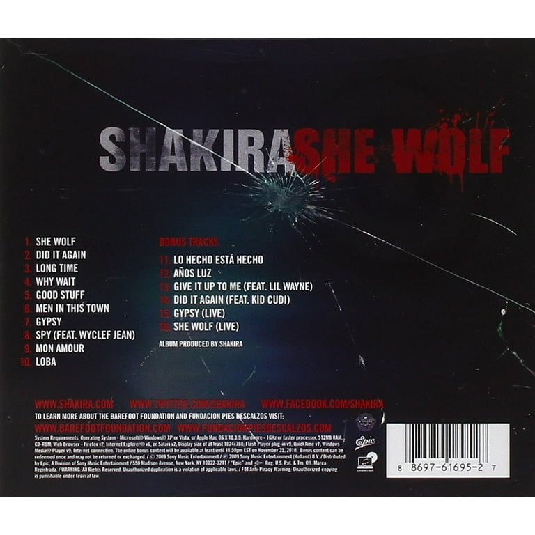 Shakira Album Cover She Wolf