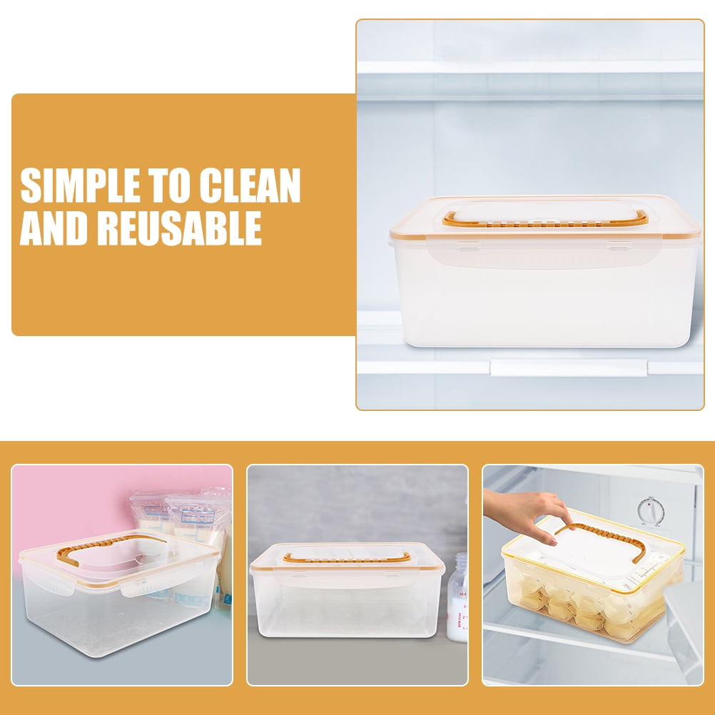 OULII Breastmilk Storage Box Multi-Color PP Space-Efficient for Fridge Use