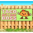 thumbnail image 2 of Taco Bout A Great Boss 13 oz Banner | Non-Fabric | Heavy-Duty Vinyl Single-Sided With Metal Grommets, 2 of 5