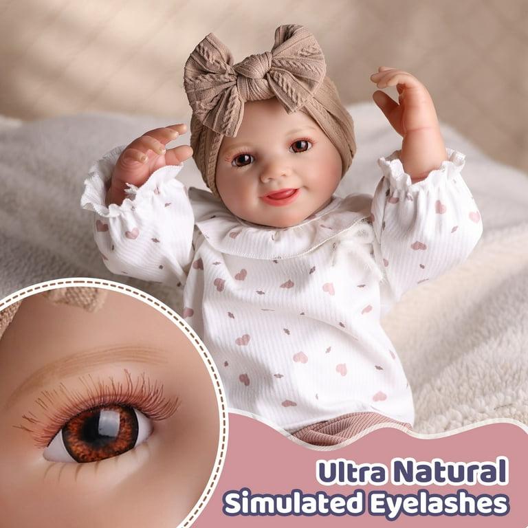 Realistic Baby Alive Soft Brown Baby Dolls Realistic Baby Alive Soft Brown Baby Dolls Toys Uncle Reborn Baby Doll Girl  22 Inch Soft Lifelike Girl Doll, Silicone Realistic Baby Doll EMILY