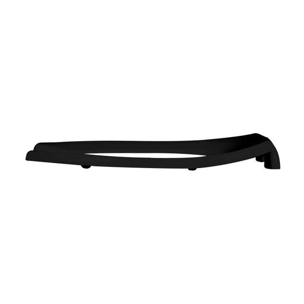 BEMIS 1955SSCT 047 Toilet Seat, Without Cover, Plastic, Elongated, Black