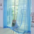 thumbnail image 3 of 2 Curtains Window 2 Drape Pure Tulle Door Scarf Pcs Color Sheer Curtain Panel Home Decor, 3 of 3