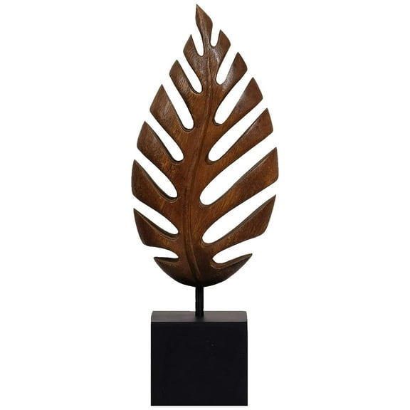 Decozen Gifts for Mom - Wooden Leaf Sculpture - Mother's Day Birthday Gifts, Home, Office, Living Room, Shelf, Fireplace, Farmhouse, Tabletop, Boho and Mantle Decor