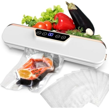Daretodo Vacuum Sealer, 62Kpa Food Sealer Machines with 4 Modes, Dry/Draw/Seal/Vac and 10Pcs Bags Starter Kit for Dry & Moist Food Storage Sous Vide for Kitchen