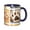 NavyBlue, variant on Old Wooden Board Vintage Colorful Coffee Mug Fun Custom Ceramic Mugs 11oz Black
