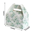 thumbnail image 3 of Efavormart 25 Pack White Green Party Favor Gift Tote Gable Boxes with Eucalyptus Leaves Print, Candy Treat Boxes - 6"x3.5"x7", 3 of 8