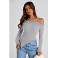 thumbnail image 3 of Remera PRETTYGARDEN Y2K de Manga Larga, Crop Top con Hombros Descubiertos XL, 3 of 9