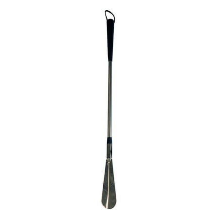 - Deluxe Long 24 Inch Easy-On Heavy Duty Shoe Horn With Premium Black Leather Grip and Comfort Flex Design