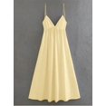 thumbnail image 4 of Women's Solid Color Spaghetti Strap Backless Sleeveless Summer Fashion Dress, 4 of 8