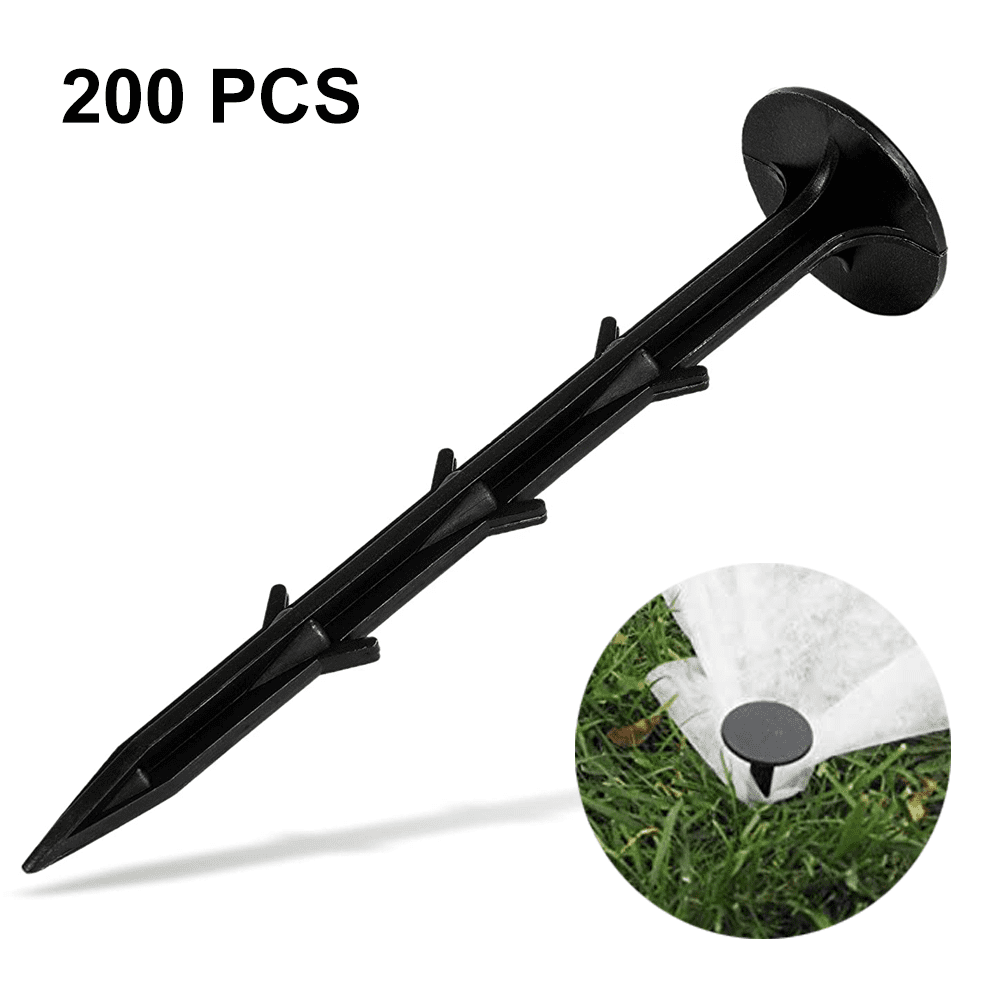 100/200 Pcs Plastic Garden Stakes Anchors Landscape Anchoring Spikes,Plastic Edging Nails Patio