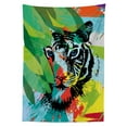 thumbnail image 3 of Ambesonne Tiger Tablecloth Rectangular Table Cover, Abstract Bengal Tiger, 60"x90", Multicolor, 3 of 4