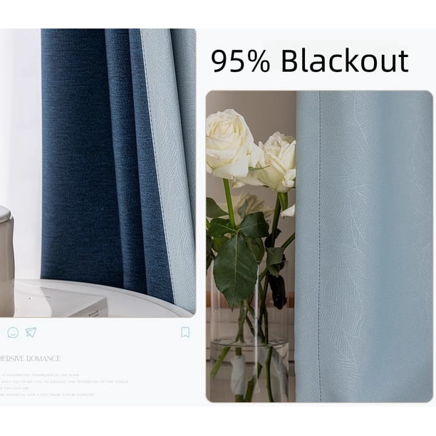 Cortinas para ventana de sala de estar de 310cm de altura, cortinas opacas para dormitorio, cortina oscura, tratamiento de ventana con aislamiento térmico, 90-95%