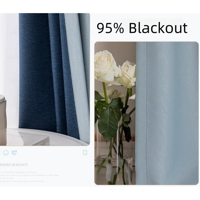 Cortinas para ventana de sala de estar de 310cm de altura, cortinas opacas para dormitorio, cortina oscura, tratamiento de ventana con aislamiento térmico, 90-95%