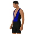 thumbnail image 4 of Zaldita Men's One Piece Racer Back Front Zipper Closure Swimsuit Stretchy Athletic Shorty Jumpsuit Royal Blue M, 4 of 6
