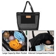 thumbnail image 5 of Vaupan Mesh Beach Bag, Shoulder Bag Large Capacity Ultralight Mesh Swimming Bag with Pockets Suitable for Beach Picnic Vacation, Lightweight and Durable, Simple Universal Toiletry bag (Black), 5 of 7
