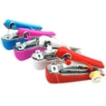 thumbnail image 1 of WHAMVOX 4Pcs Red Mini Handheld Sewing Machine for DIY Projects and Textiles, 1 of 8
