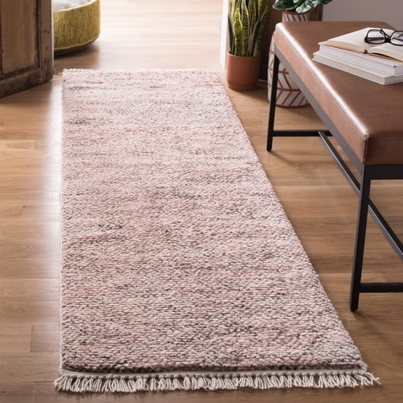 SAFAVIEH Casablanca Axel Solid Wool Shag Runner Rug, Red, 2'3" x 8'