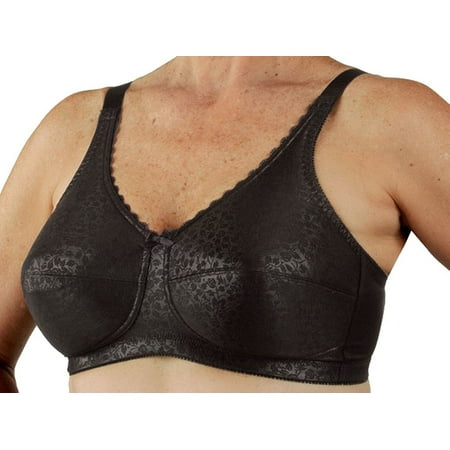 

Post Mastectomy Nylon Knit Fiberfill Bra 38C Black
