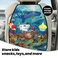 thumbnail image 5 of Fuzoiu Sea World Print 2 Pack Kick Mat Back Seat Protector With 3 Storage Pockets, Universal Car Seat Back Organizer For Kids Pets, Waterproof Backseat Protector For Most Car, 5 of 8