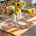 thumbnail image 4 of Pink Red Spring Floral Round 13 Inch Placemats Set of 4, Summer Botanical Tulip Vintage HeatResistant Non Slip Place Mats for Dining Table, Wipeable Braided Kitchen Table Mats for Housewarming, 4 of 9