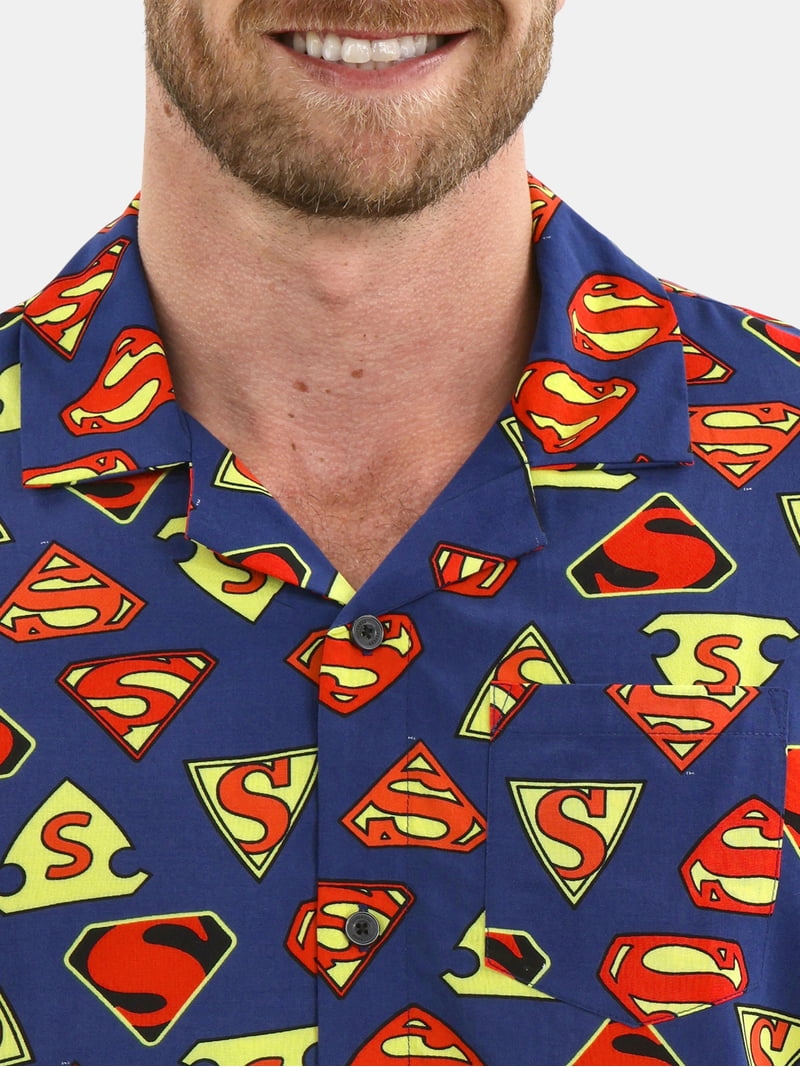 superman dress shirts Bioworld S-Shield All-Over Print Men's Collared Button-Up Short Sleeve Shirt Superman recently set us straight Superman All Over Logo Men's