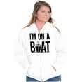 thumbnail image 4 of Funny I'm On a Boat Fishing Joke Zip Up Hoodie Men's Women's Brisco Brands X, 4 of 5