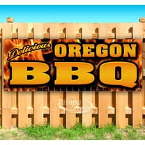 Oregon BBQ 13 oz Vinyl Banner With Metal Grommets