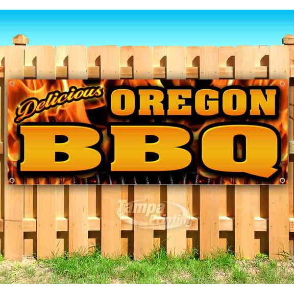 Oregon BBQ 13 oz Vinyl Banner With Metal Grommets