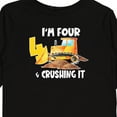 thumbnail image 4 of Inktastic I'm 4 and Crushing It Construction 4th Birthday Boys or Girls Long Sleeve Toddler T-Shirt, 4 of 5