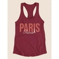 thumbnail image 3 of Paris France Nude Pink Racerback Tank Women -Image by Shutterstock, Female XX-Large, 3 of 4