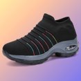 thumbnail image 5 of Zapatos casuales de mujer Air Cushion Light Hockproof para verano (40 Black Grey) Likrtyny Tenis De Mujer Tenis De Hombre, 5 of 5