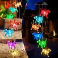 thumbnail image 1 of LED Crystal Dog Solar Wind Chime Light Color Changing Outdoor Yard Hanging Decor, 1 of 9