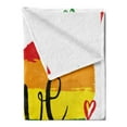 thumbnail image 2 of Pride Soft Flannel Fleece Throw Blanket, Hand Drawn Rainbow Heart Arrows and Doodles Love Word Homosexuality Special Day, Cozy Plush for Indoor and Outdoor Use, 60" x 80", Multicolor, by Ambesonne, 2 of 5