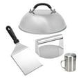 thumbnail image 2 of sunsanly 4Pcs BBQ Tool Set Stainless Steel Burger Press Grill Spatula Spice Dredge Shaker Pot Lid Cover Burger Smasher Kit for Cooking, 2 of 8