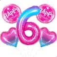thumbnail image 1 of Balloon Florisland Gradient Number 6 for Jojo Siwa Birthday, 1 of 6