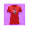 thumbnail image 2 of Playera Blusa Con Estampado De Conejo Kawai Con Caras Fantasmas Ropa Para Mujer Color Rojo Talla Chica Marca Emil SaEs, 2 of 4