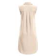 thumbnail image 7 of Bosfbaoi Women's Sleeveless Shirt Dress, Collared Button Front Solid Color Mini Dress, Lightweight Breathable Casual Sundress for Daily Wear, 7 of 7