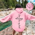 thumbnail image 2 of Hoodies for Women Letter Print Hoodies Long Sleeved Hoodie With Pockets Lightweight Long Sweatshirts Womens Zippe Sweatshirts Customized Sweaters Women Zip Sweatshirt Hoodie Ladies Pink 2XL, 2 of 4