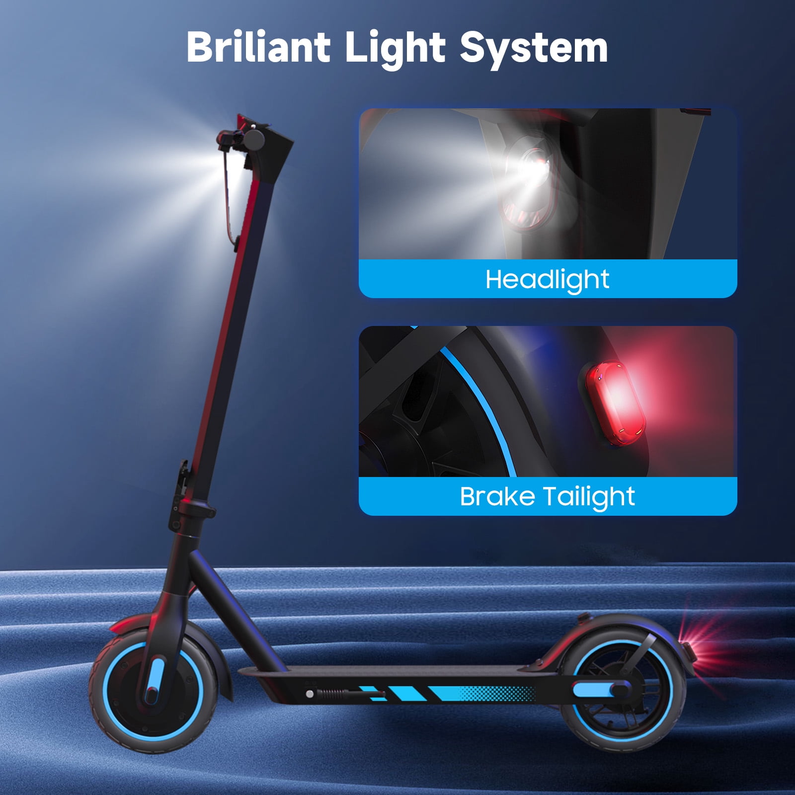 Electric Scooter for Adults - 500W Motor 10" Tires, up to 25MPH and 25Miles Long-Range Portable E Scooter