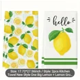 thumbnail image 5 of Summer Lemon Kitchen Towels 2Packs Absorbent And Soft Dishcloth Hand Towel Dry, 5 of 6