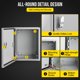 thumbnail image 3 of Yeshouse caja eléctrica de acero IP66, a prueba de agua y polvo, con cerradura y placa de montaje, ideal para conexiones eléctricas en proyectos de interior o exterior, 3 of 8