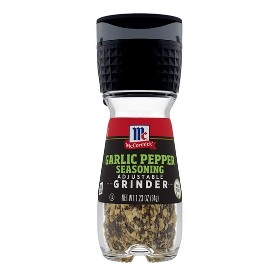 2 Pack - McCormick Garlic Pepper Seasoning Grinder - 1.23 oz